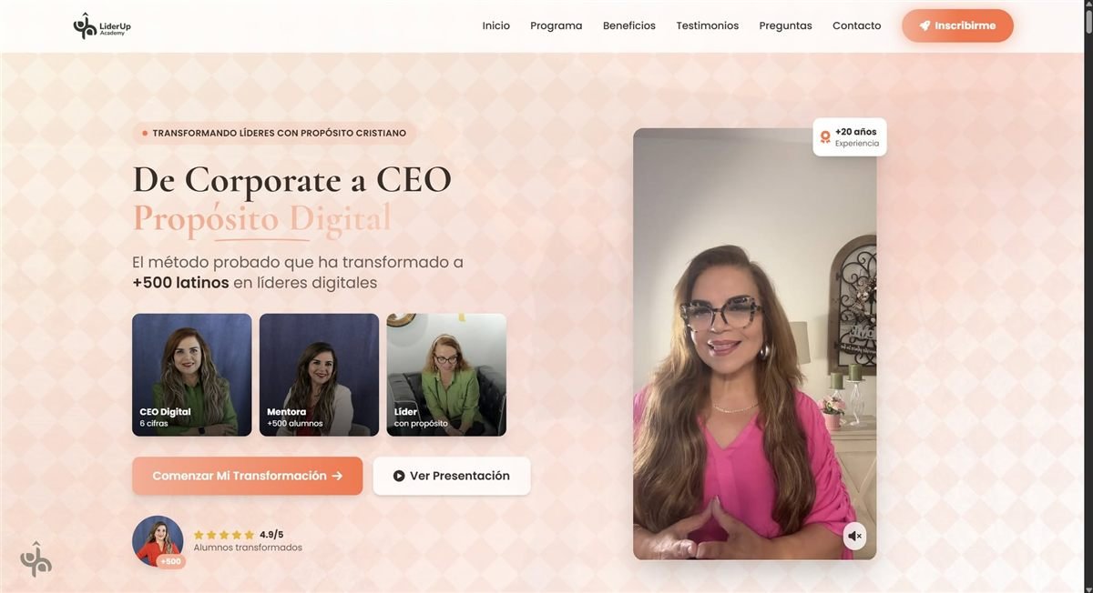 Web de LiderUp Academy